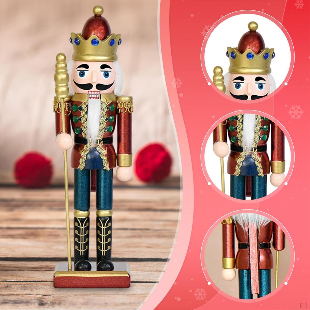 Рождественский Щелкунчик Настольное Украшение Деревянная Фигурка 25см для Камина