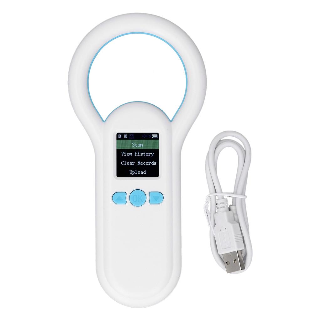Pet Microchip Scanner 134.2Khz Portable Animal Ear Tag ID Reader 1.44 Inch TFT Display Screen 500