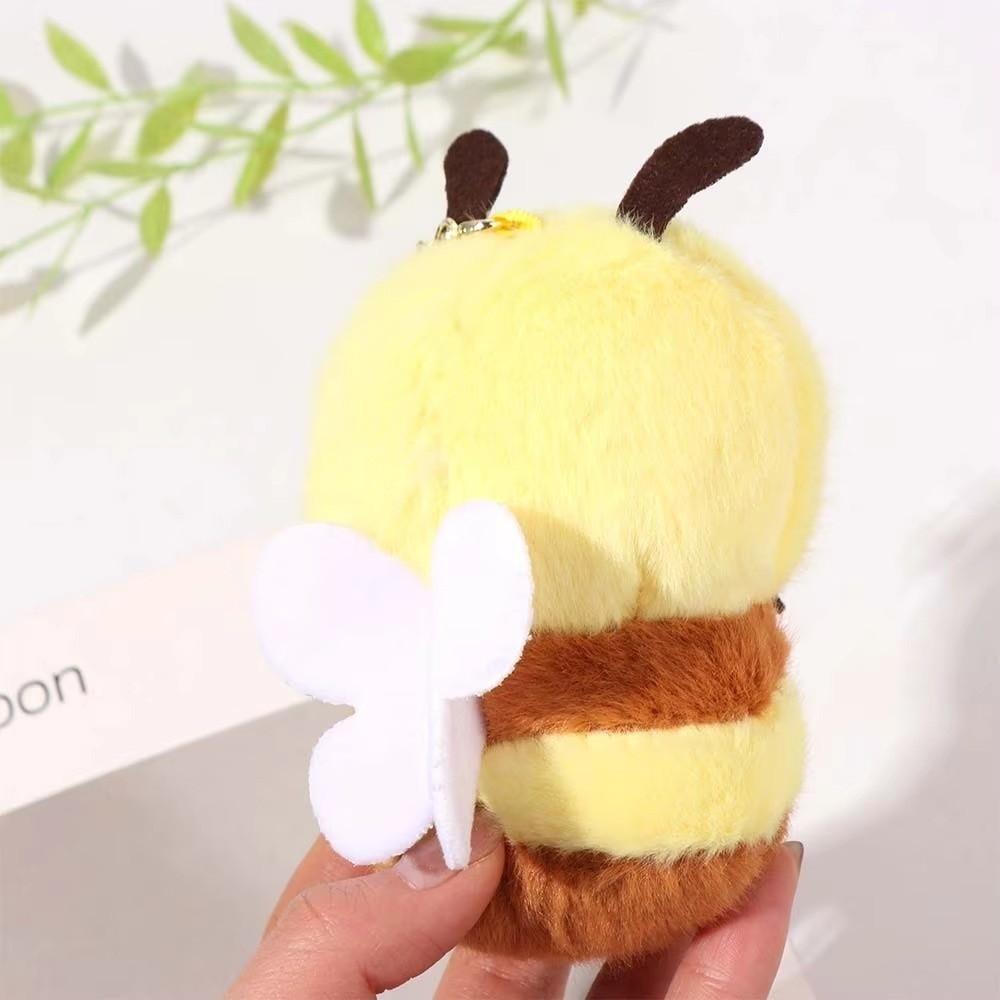 Chubby Animal Little Bee Pendant Soft Plush Stuffed Animal Keychain Backpack Accessory