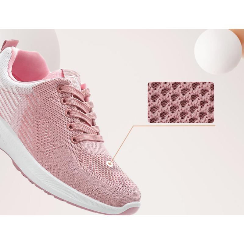 Women's Shoes,Breathable Flyknit Shoes,,Strap Fashion Trend Sneakers