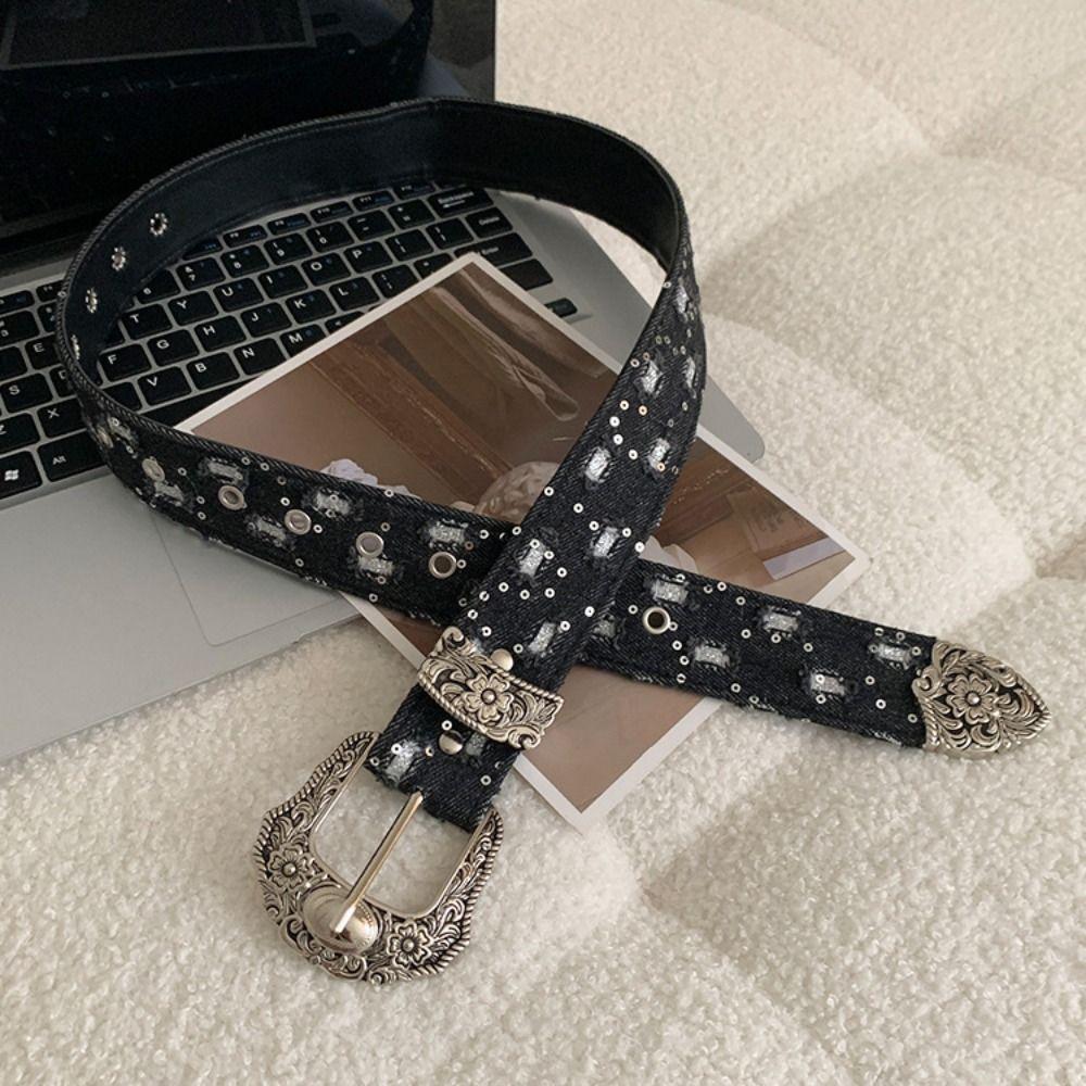 Y2k ретро джинсы ремень Harajuku Винтаж широкий ремень мода металлическая пряжка ремни леди