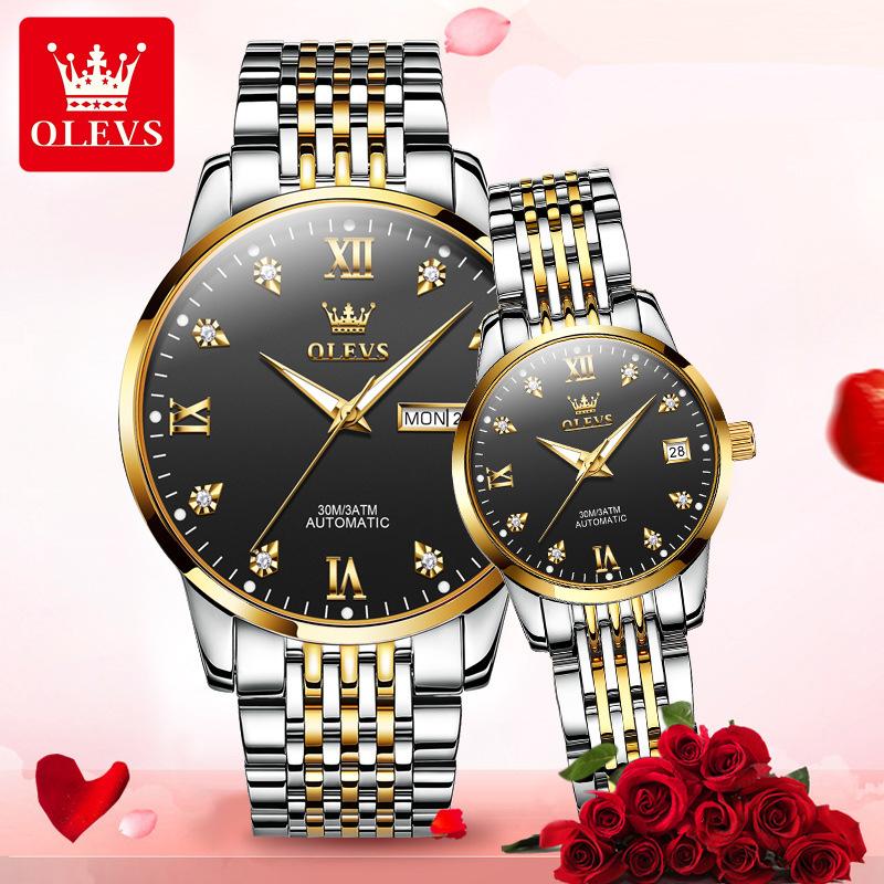 OLEVS Brand Watches Automatic Mechanical Watch Small Students Casual Couple Watch Men's Watch Women's Watch