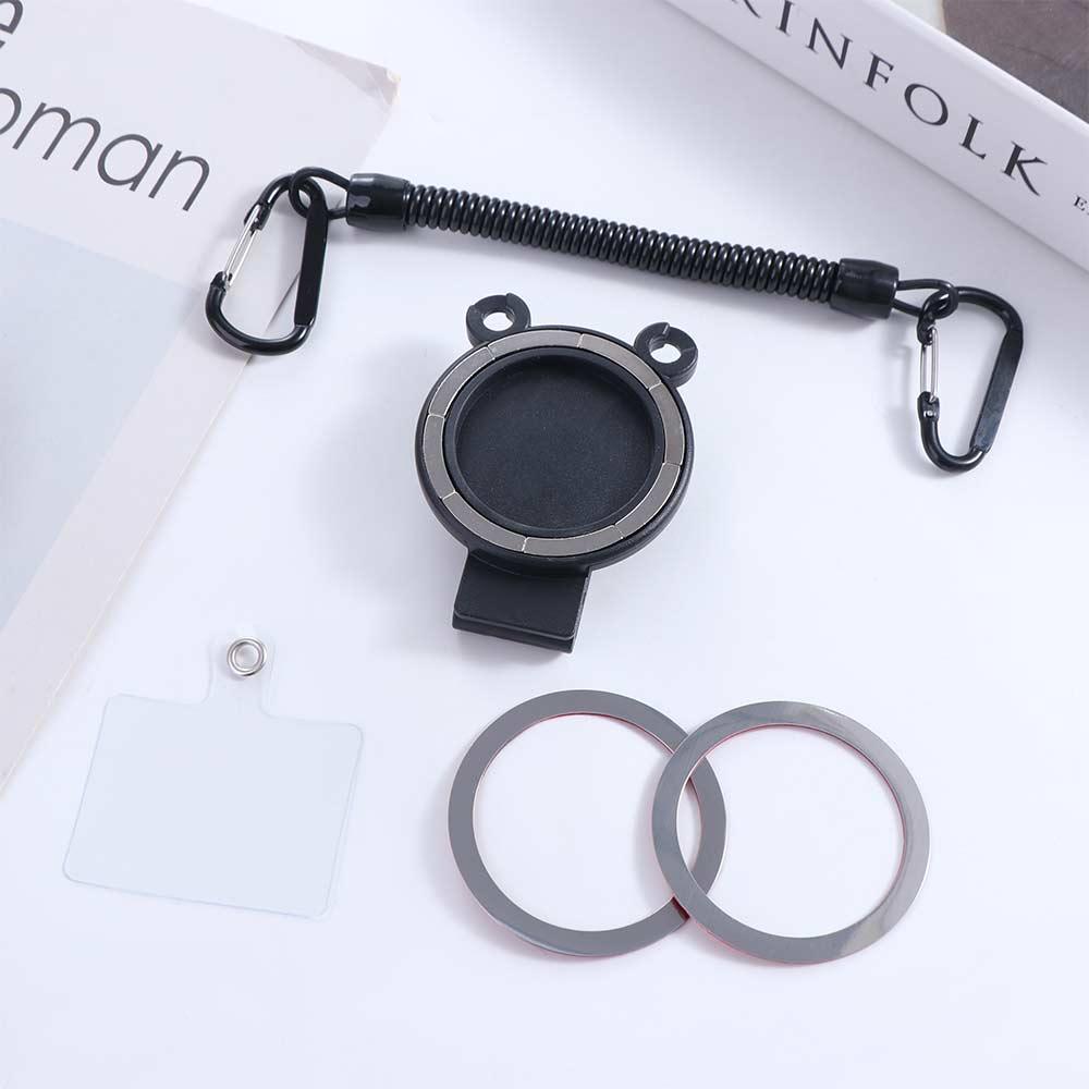 Spring Rope Phone Belt Clip Holder Metal Hook Phone Backpack Clip Outdoor Live