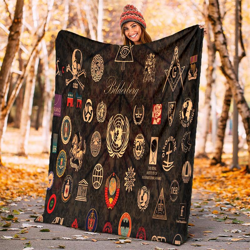 1PC The square-of Freemasonry printed blanket, al season lightweighsonry blanket home office outdoor nap multifuncsonry blanketional blanket