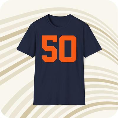 Мужские и женские футболки Dick Butkus Illinois Fighting Illini #50 Футболка-джерси - Печать спереди и сзади