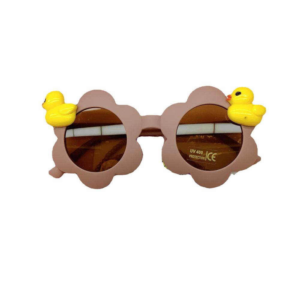Модные детские солнцезащитные очки Flower Little Yellow Duck, милые стильные солнцезащитные очки для мальчиков и девочек, детские очки