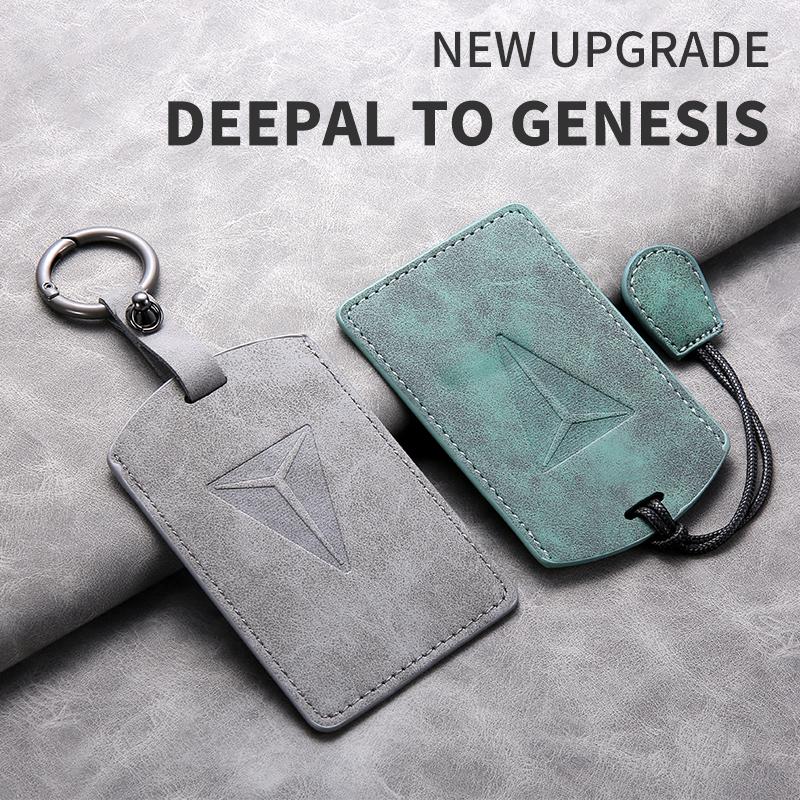 Для Changan Deepal S7 SL03 Чехол для ключа-карты NFC из овчины, чехол для пульта дистанционного управления, брелок-кольцо, сумка-брелок, аксессуары для интерьера