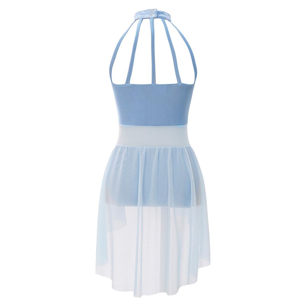 Детское танцевальное платье без рукавов для девочек, модные лирические платья для современного танца, одежда для балерины, балета, сценического выступления