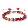 Fashion Jewelry Bracelets Bangles 5*7mm Bohemian Handmade Emperor Stone Beaded Bracelets Charm Woven Bangles Jewelry