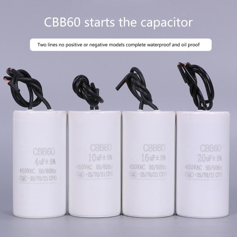 Пусковые конденсаторы CBB60 450 В переменного тока Конденсаторы для работы двигателя Конденсаторы для работы двигателя для двигателей и насосов