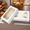 20pcs Gift Box Wirh Clear Window Treat Boxes Cookie Box Kraft Paper Gift Box Container for Dessert Pastry Candy Packaging Wedding Party Birthday