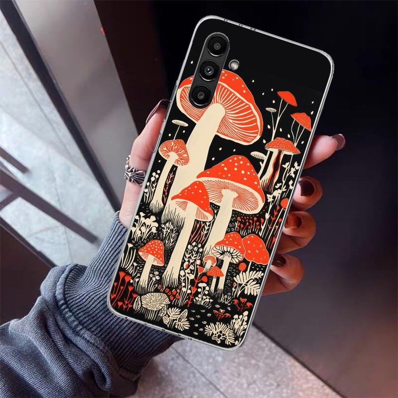 Colorful Mushroom Phone Case For Samsung Galaxy A17 A16 A15 A14 A13 A57 A56 A55 A54 A53 A37 A36 A35 A34 A33 A26 A25 A24 A23 Gala