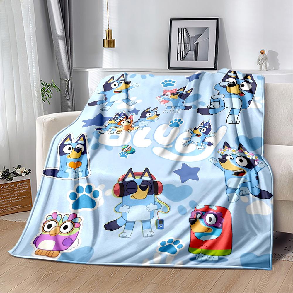 Bluey's Colorful Adventures Blanket Soft Warm Cozy Suitable for Bedding Picnics Seaside Four Seasons Multipurpose Warmthful Decor