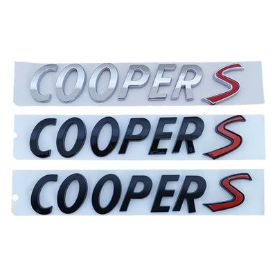3D АБС Хром Черный Значок Буквы Cooper S Наклейка На Заднюю Крышку Багажника Автомобиля Самоклеящаяся Наклейка Аксессуары
