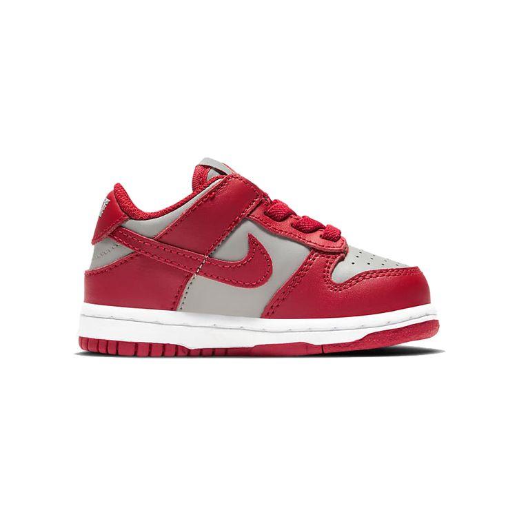 Nike Детские кроссовки Dunk Low TD UNLV красные, средне-серые, университетско-красные CW1589-002