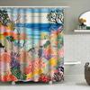 Красочная шторка для душа с коралловым принтом, водонепроницаемая тканевая, украшение для ванной комнаты для дома, декор для ванной, идеальная идея для подарка (многокрасочный)