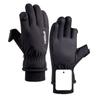 Men's Ski Gloves Cold- Plus Velvet Thickened Two-finger Outdoor Cycling Warm Winter Cycling Gloves