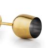 Stainless Steel Wine Goblet Glasses Gold Plated, Matt, Set of 2