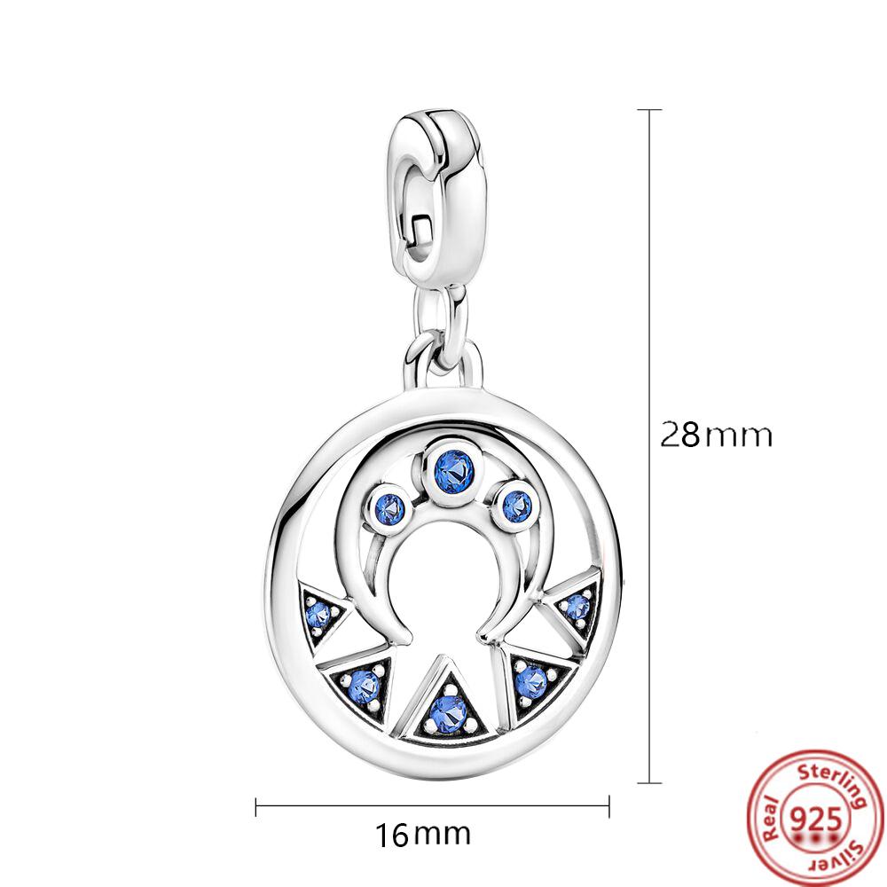 Кольцо Me из стерлингового серебра 925 пробы с круглым разъемом, двойной браслет, подходит для оригинального браслета-цепочки Me Link, ювелирные изделия