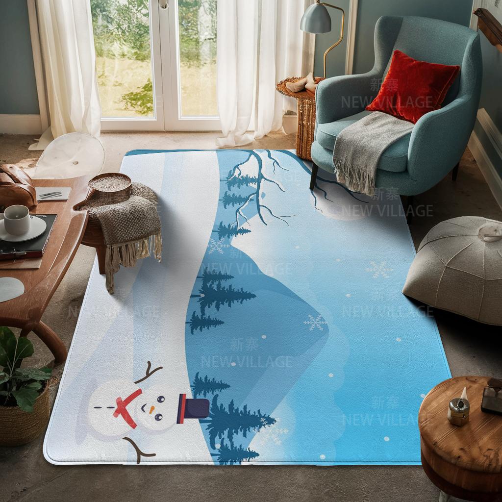 Ковер у входа в дом Домашний коврик у двери Гостиная Ванная Комната Ноги ванная комната Нескользящие коврики с водопоглощением для ванной Счастливого Рождества зима