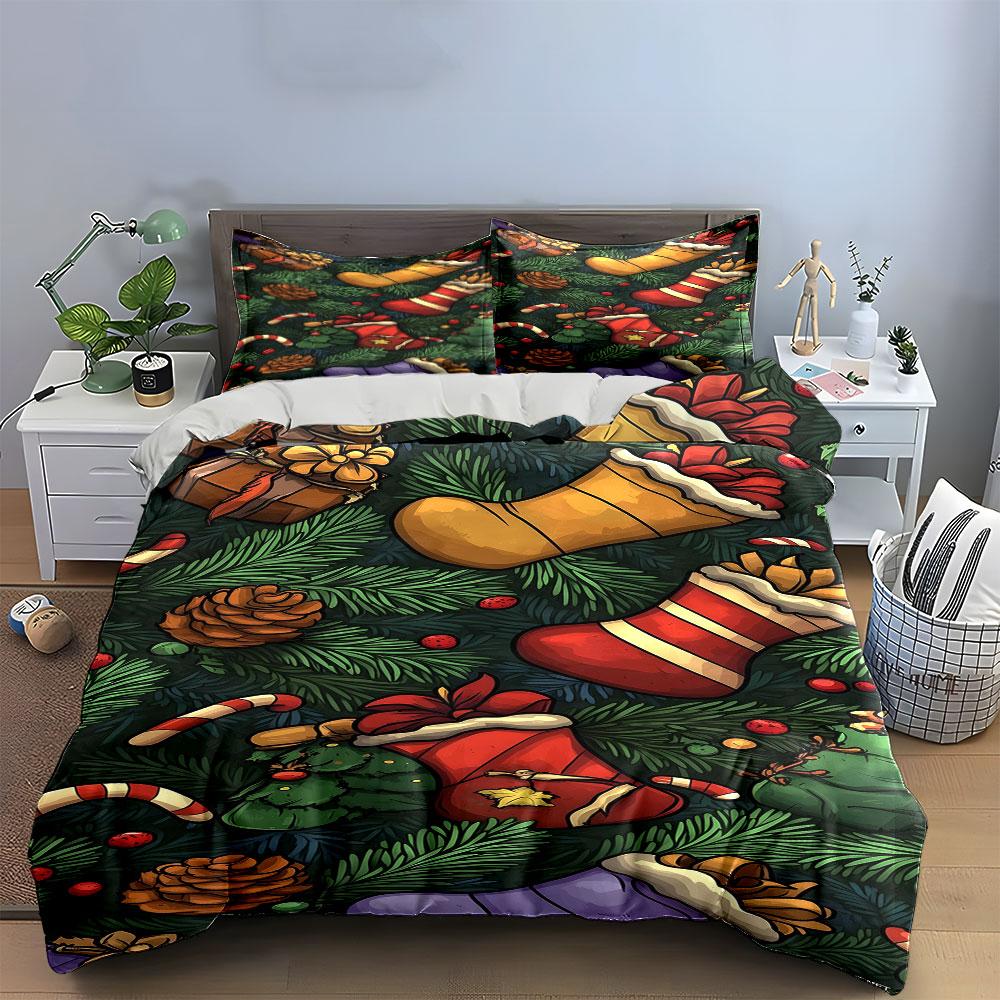 Festive evergreen magic Bedding sets Duvet cover sets Duvet covers Pillowcases(1*Duvet Cover 2*Pillowcases without duvet insert)