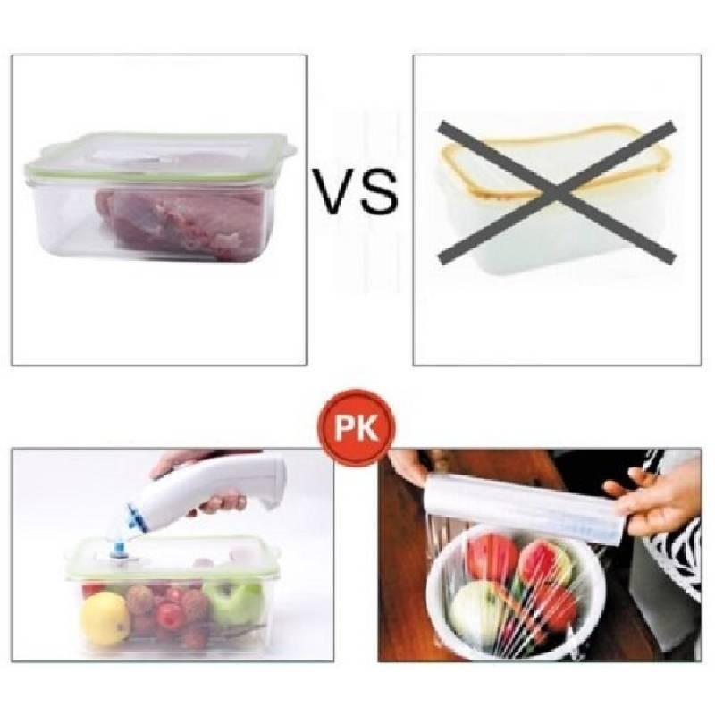 Просторный квадратный вакуумный контейнер для хранения продуктов, идеально подходящий для холодильника или кладовой