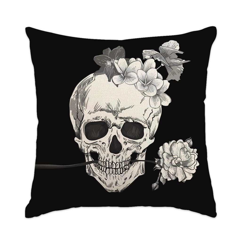 1/4 Piece Halloween Happy Pillow Cover, Horror Ghost, Bat Print Cushion Cover, Mischief Or Trick On Halloween Sofa Cushion Cover