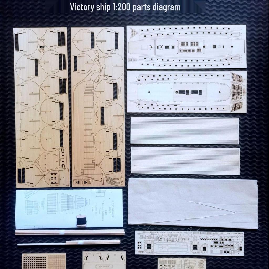 Модель корабля «Победа»: 1:200 и 1:Деревянная парусная модель боевого корабля для самостоятельной сборки, вырезанная лазером, масштаб 1:50