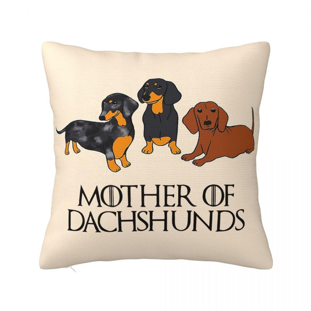 Sighthound Pet Dachshund Animal Hip Hop Cute Square Pillow Cases Dog Lover Cushion Cover Vintage Decorative Pillowcase for Home