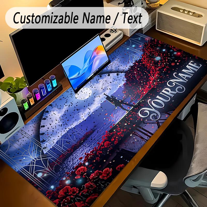 Large Mouse PadAyliva Custom Name Text Personalized Desk Mat Non Slip Gaming Pad