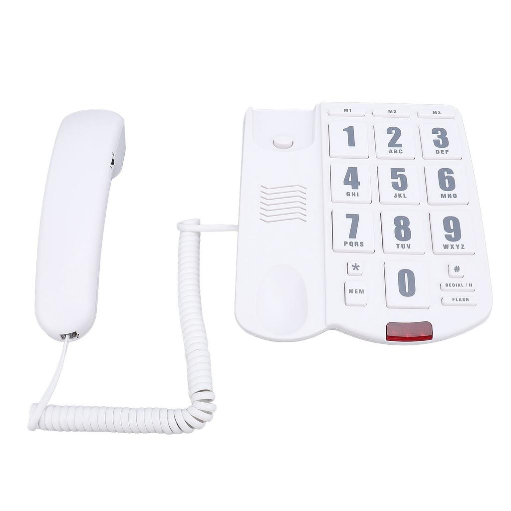 Corded Home Phone Big Button Quick Volume Wall Mountable Telephone for Seniors