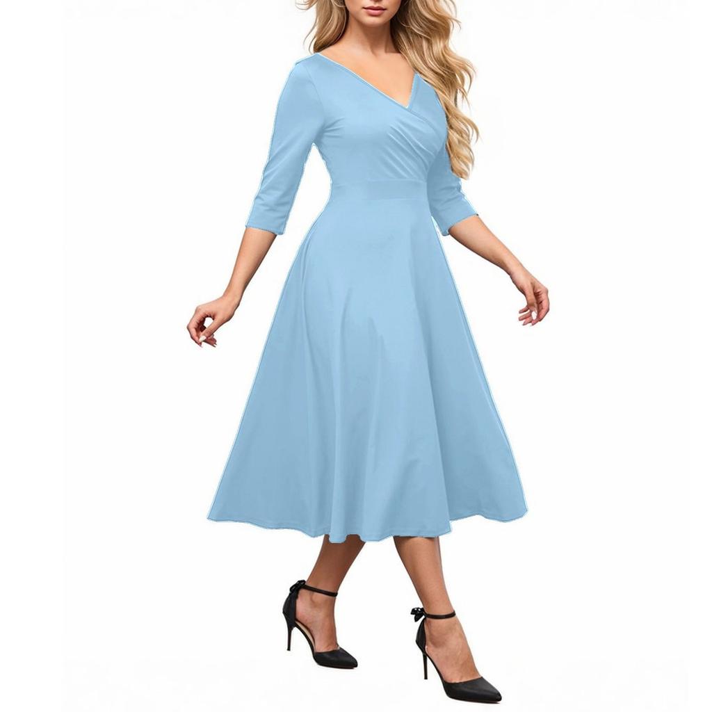 Women's Solid-color Fashionable And Elegant Dress