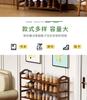 Multi layer shoe cabinet, shoe rack, home door, bamboo multifunctional, large capacity, simple, modern, brown storage rack