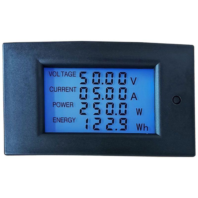 20/50/100A DC 7.5-100V Digital LCD Voltmeter Ammeter Wattmeter Power Energy Meter Volt kwh Watt Amp