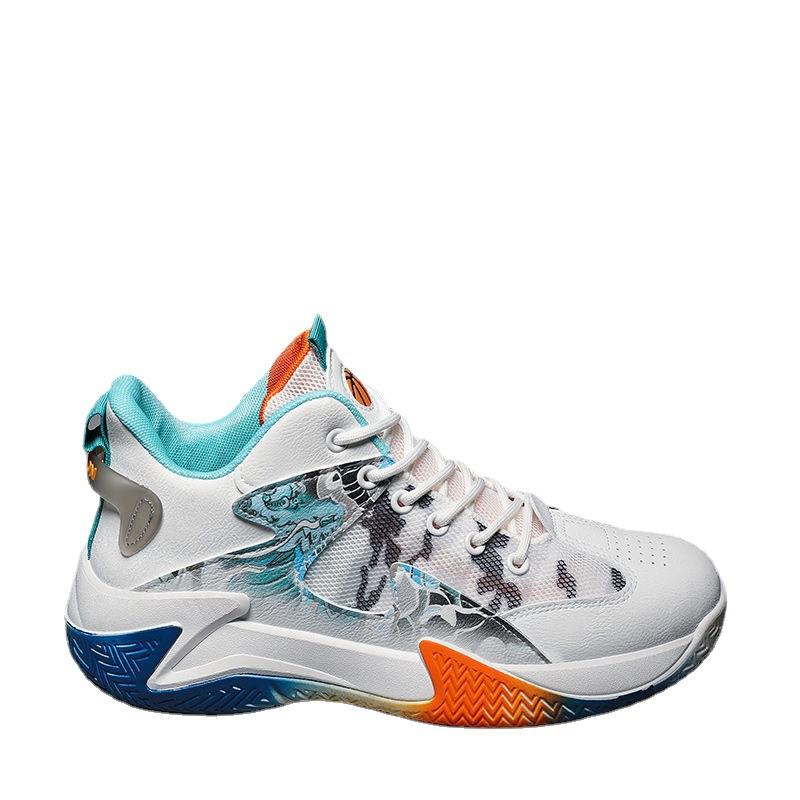 Men's Shoes 2025 Spring New Sports Shoes Breathable Mesh Basketball Shoes Lace-up Student Running Shoes Basketball Shoes