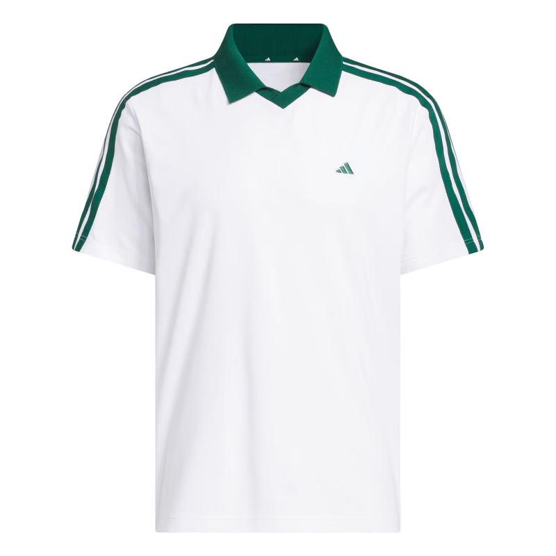 Adidas Men's Three-Stripe Quick-Dry Short Sleeve Polo Shirt