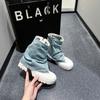 2025 New Summer Women's Sexy Short Boots Street Style Big Toe Trouser Cowboy Booties Motocycle Womens Sandalies De Mujer