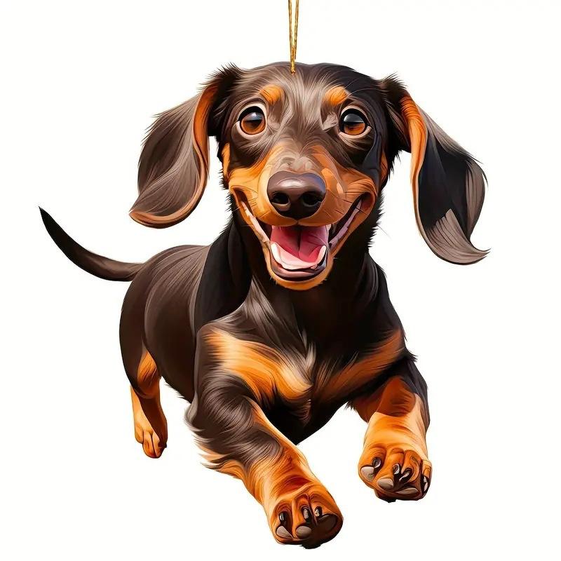 Новая серия Dog Run акриловый плоский 2D автомобильный рюкзак брелок мобильный телефон чехол подвеска