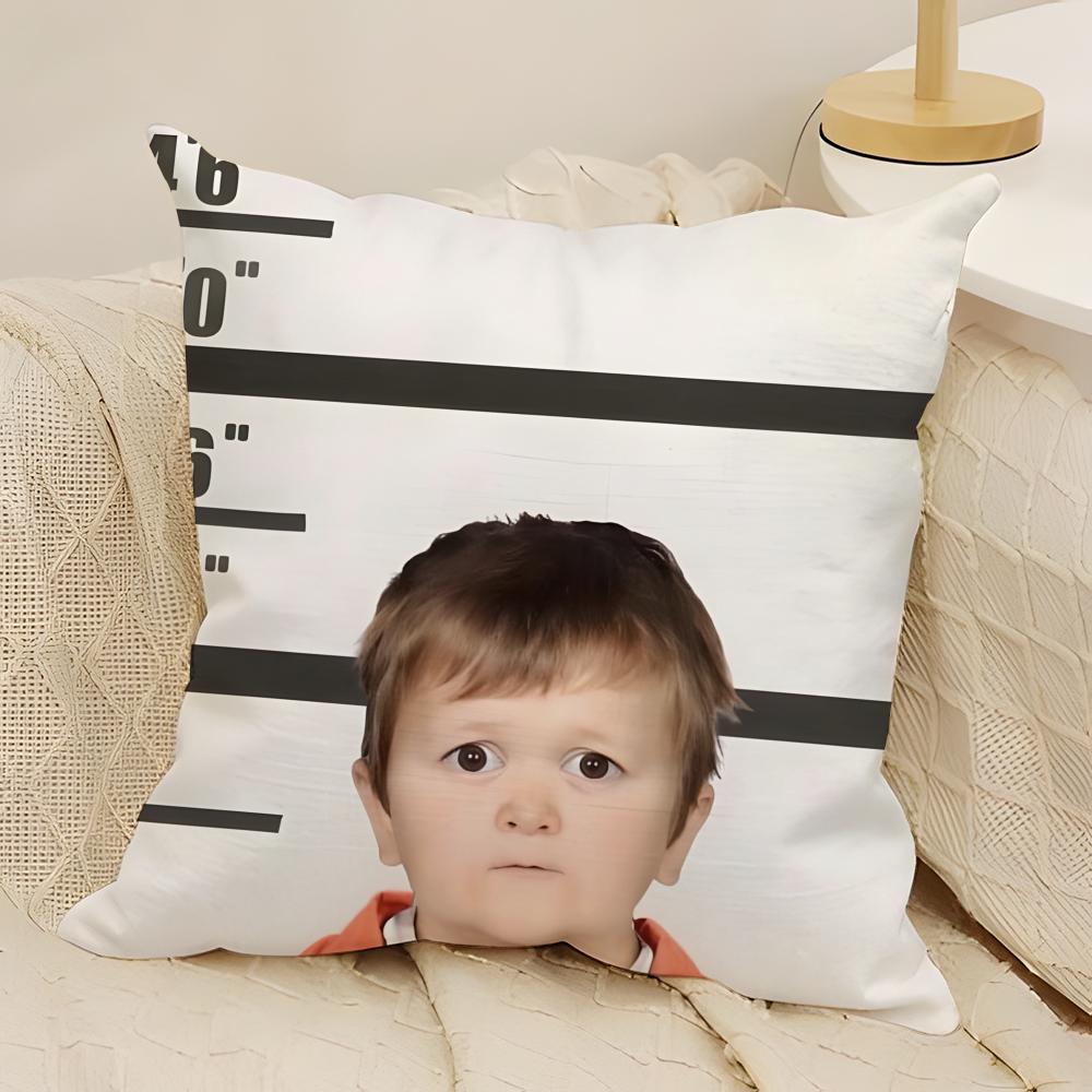 Viral Internet Meme Character Pillow Case Natural Linen DoubleSided Printing Sofa Home Decor Cushion Cover