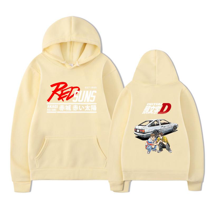 Anime Drift AE86 Initial D Graphic Hoodie Casual Goth Men Women Sweatshirt Fleece Oversized Couples Streetwear Hoodies