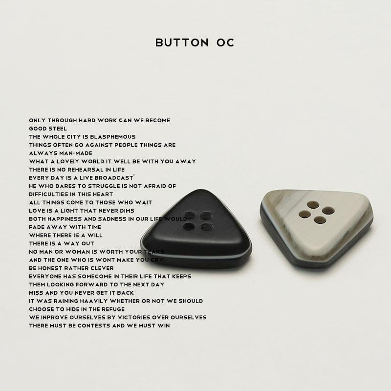 5 шт. треугольная смоляная пуговица с четырьмя отверстиями, мужское и женское пальто, двусторонняя нейлоновая куртка, декоративный тренч, пуговицы для западной одежды