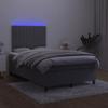 Maison Exclusive - Sommier à lattes de lit avec matelas LED gris foncé 120x190 cm