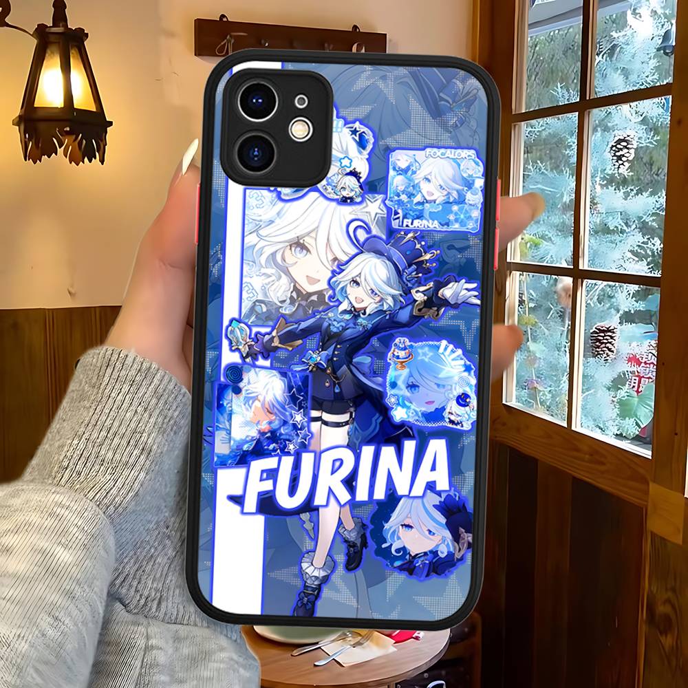 Чехол для телефона Genshin Impact Furina для IPhone 16 15 14 Plus 15 13 12 11 Pro Max X XS MAX Матовый чехол