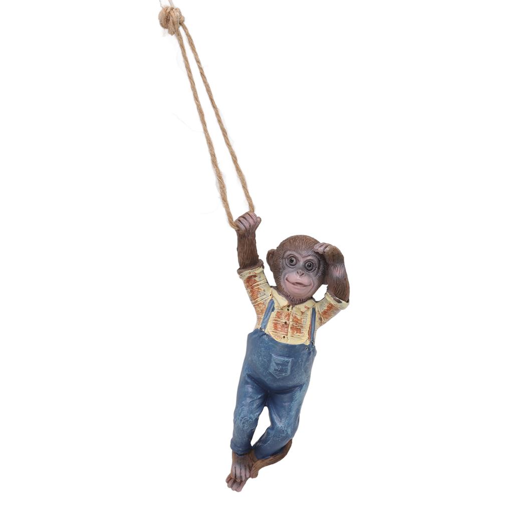 Garden Monkey Statues Cute Simulation Resin Hanging Monkey Garden Ornament for Outdoor Garden Lawn