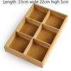 Tray 1PC Bamboo Nine Compartments Dinner Plate Snack Plate Side Dish Plate Bread Compartment Plate Platter Soap Box Drain Basket