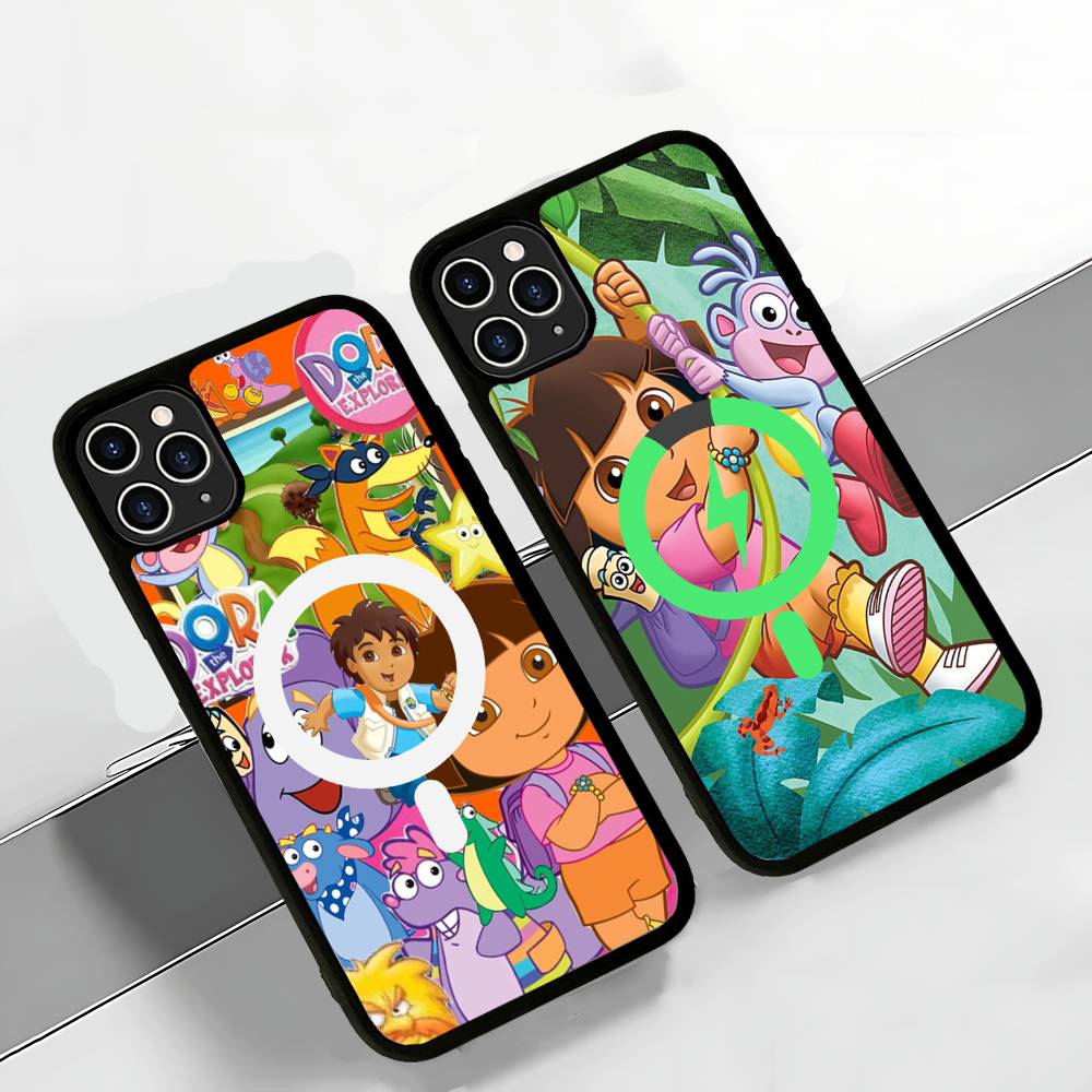 Adventure TV D-Dora The E-Explorer Phone Magesafe Magnetic Wireless Charge Case For IPhone 16 11 12 13 14 15 Pro Max Plus Mini