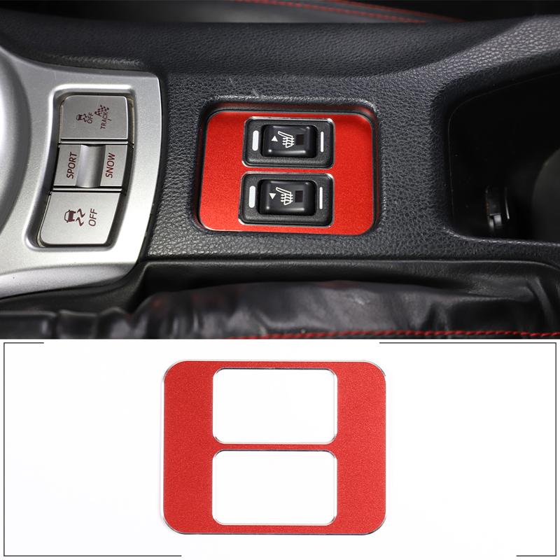 Aluminum Alloy Car Trunk Switch Seat Heating Button Frame Decoration Sticker For Toyota 86/Subaru BRZ 2016-2020 Car Accessories