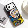 Latin Mafia Creative Phone Case For iPhone17,16,15,14,13,12,11 Plus,Pro Max Black Border Silver  Plated Cover