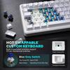 YUNZII B75 Wired Mechanical Keyboard Hot Swap Gasket RGB Backlight Heavy Duty English Layout PBT Keycap Cherry Profile for RGB Blue Gray Tactile 75%