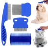 Cat and Dog Flea Comb Pet Tear Stains Removal Comb Set Pet Dog and Cat Beauty Comb (4 Pieces)